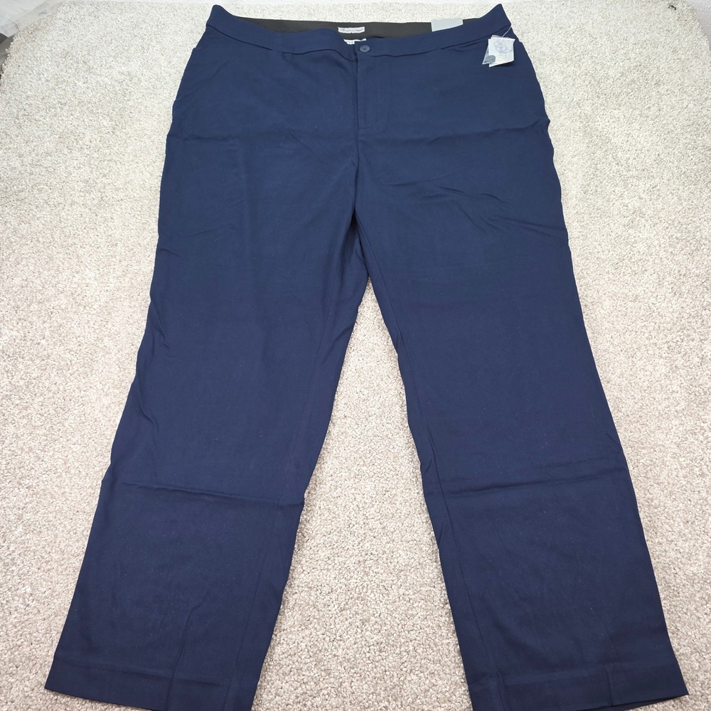 Catherines The Universal Pant Navy Blue Straight Leg Plus Size 26W New‎